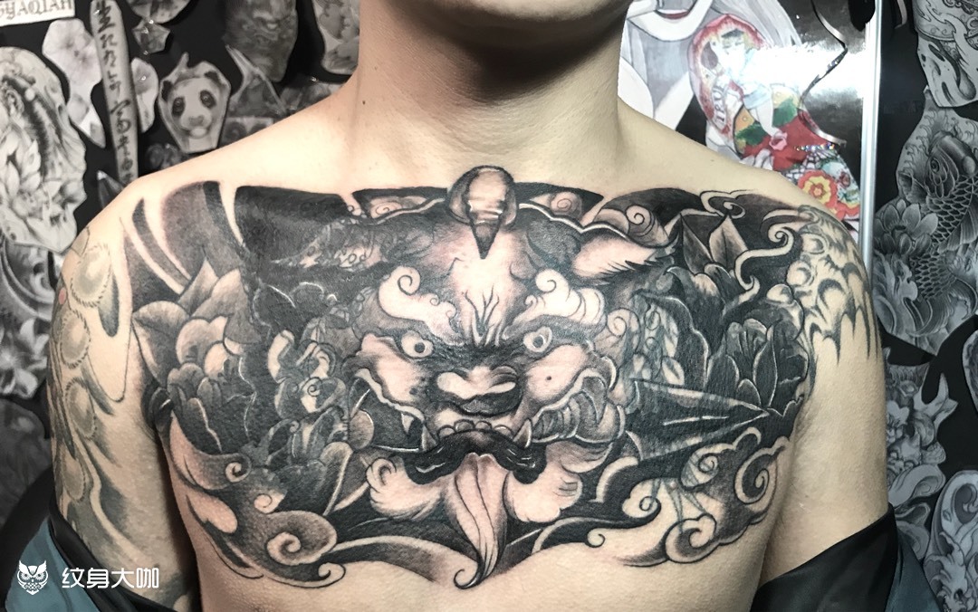 唐狮_纹身图案手稿图片_纹身师-丫丫的纹身作品集