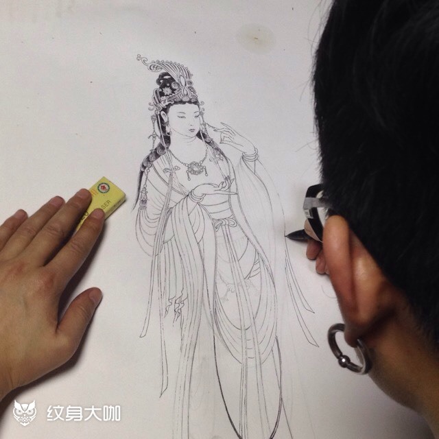 仙女_纹身图案手稿图片_赵会庆的纹身作品集