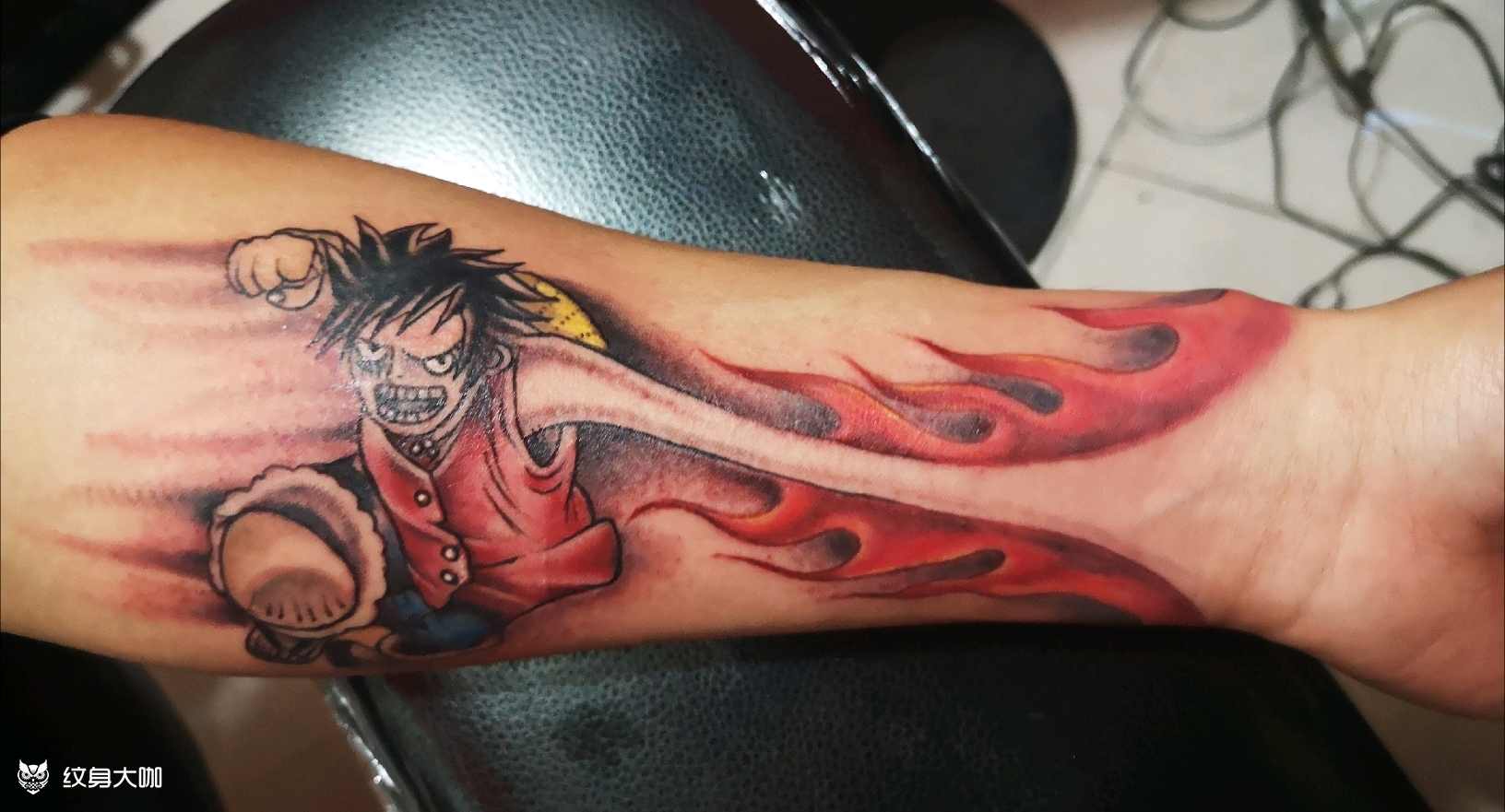 路飞_纹身图案手稿图片_森森的纹身作品集