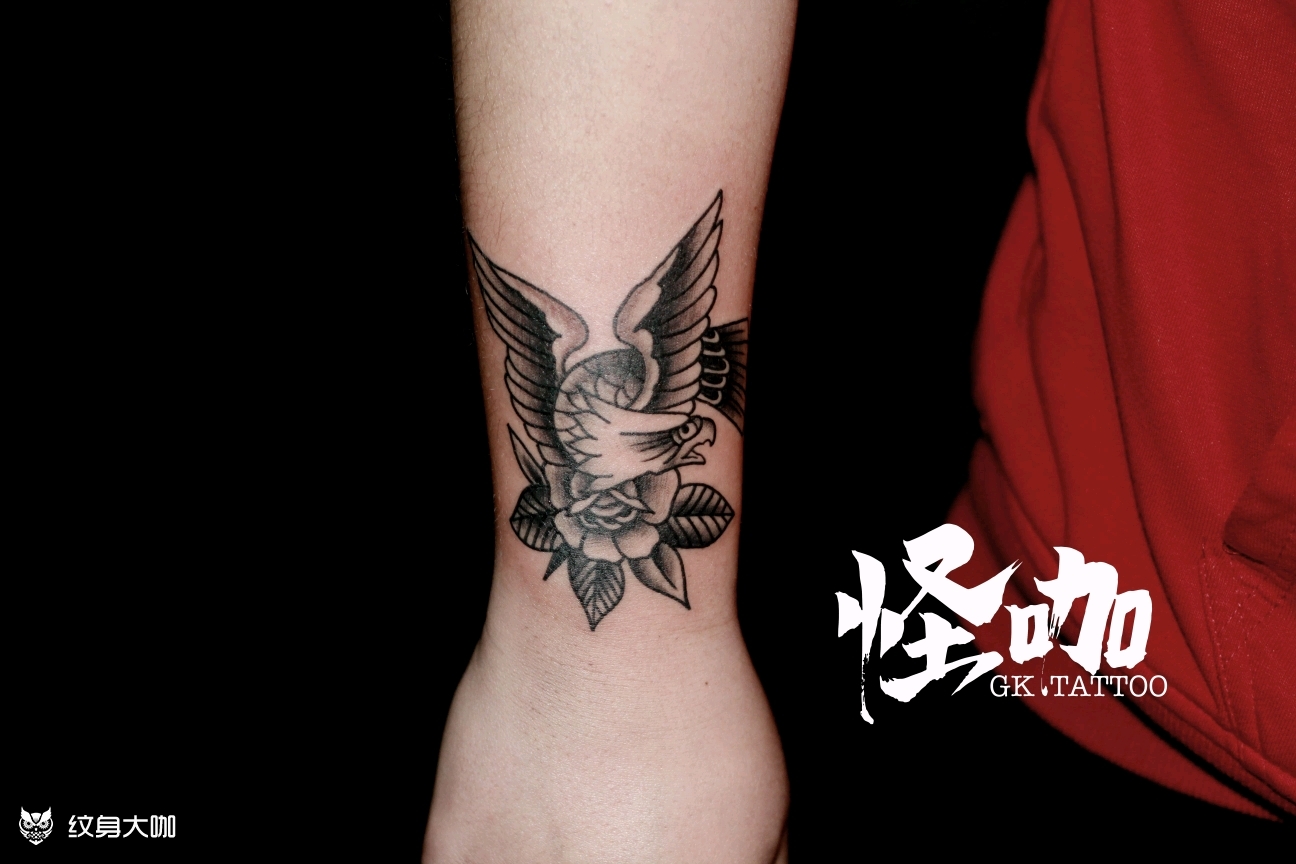old school老鹰_纹身图案手稿图片_武汉怪咖的纹身作品集