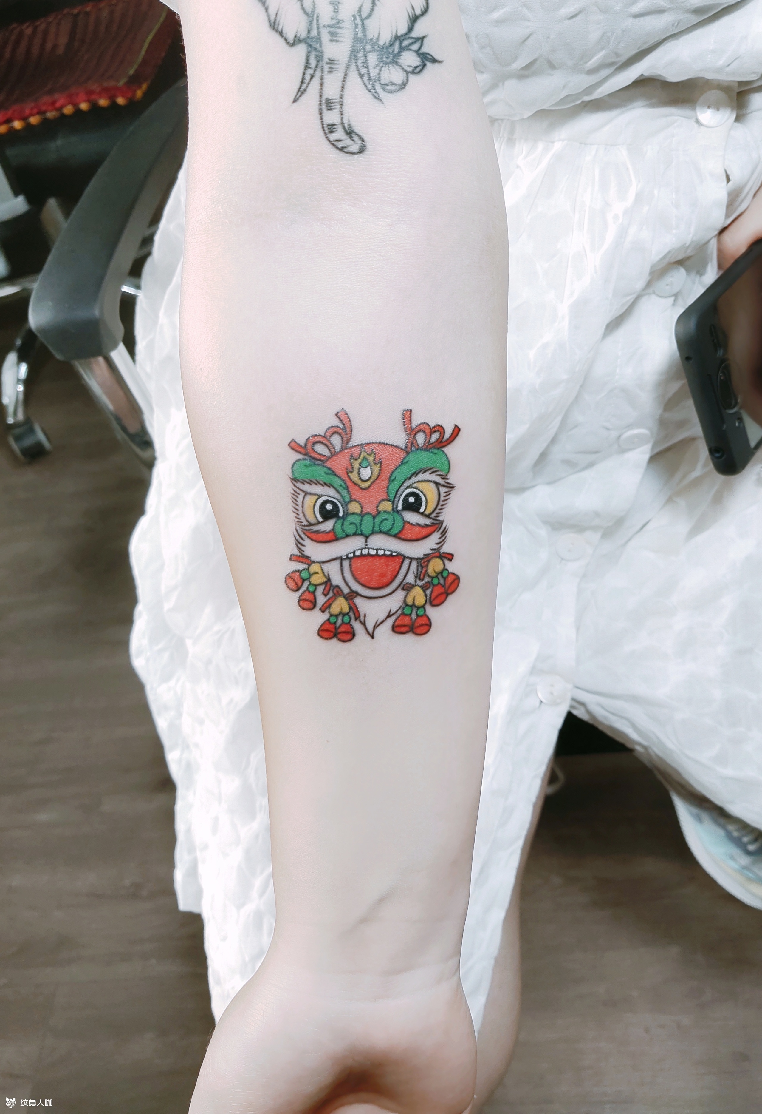 舞狮_纹身图案手稿图片_刘新兵的纹身作品集