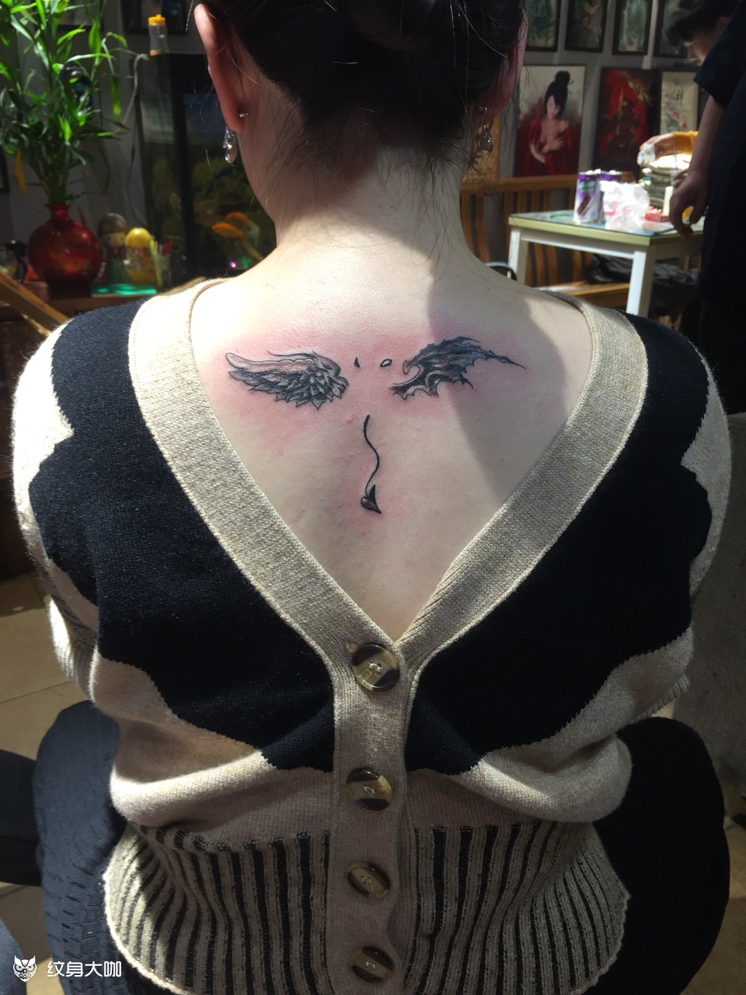 天使翅膀_纹身图案手稿图片_李珠清的纹身作品集