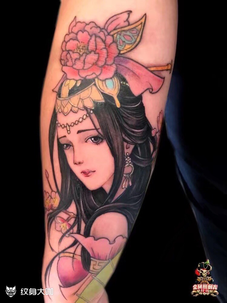 艺妓_纹身图案手稿图片_周亮的纹身作品集