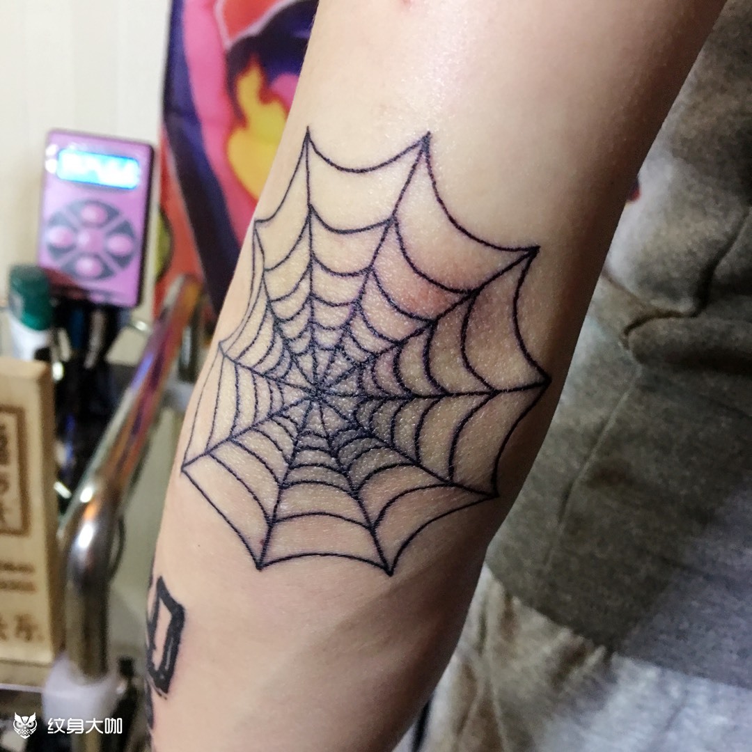 蜘蛛网_纹身图案手稿图片_玄月的纹身作品集