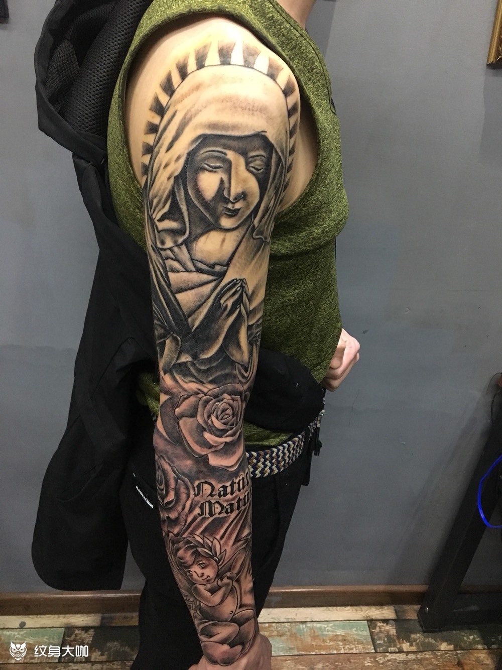 欧美花臂纹身_纹身图案手稿图片_阿强的纹身作品集