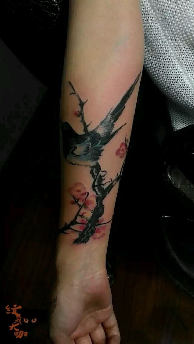 喜上眉梢_纹身图案手稿图片_雕衍的纹身作品集