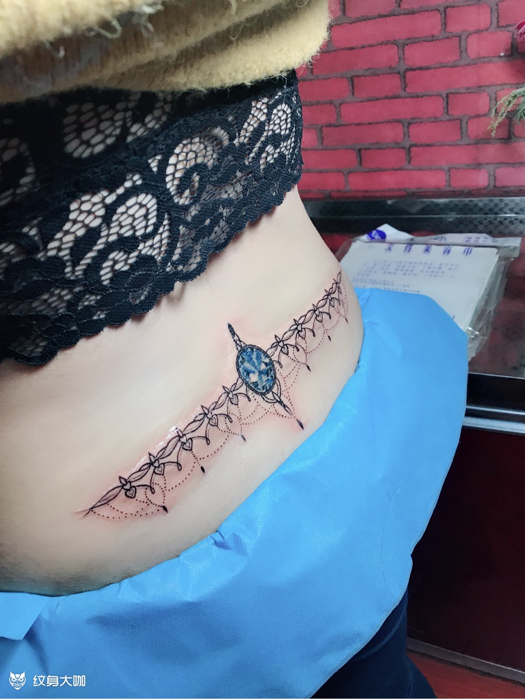 蕾丝边_纹身图案手稿图片_王东的纹身作品集