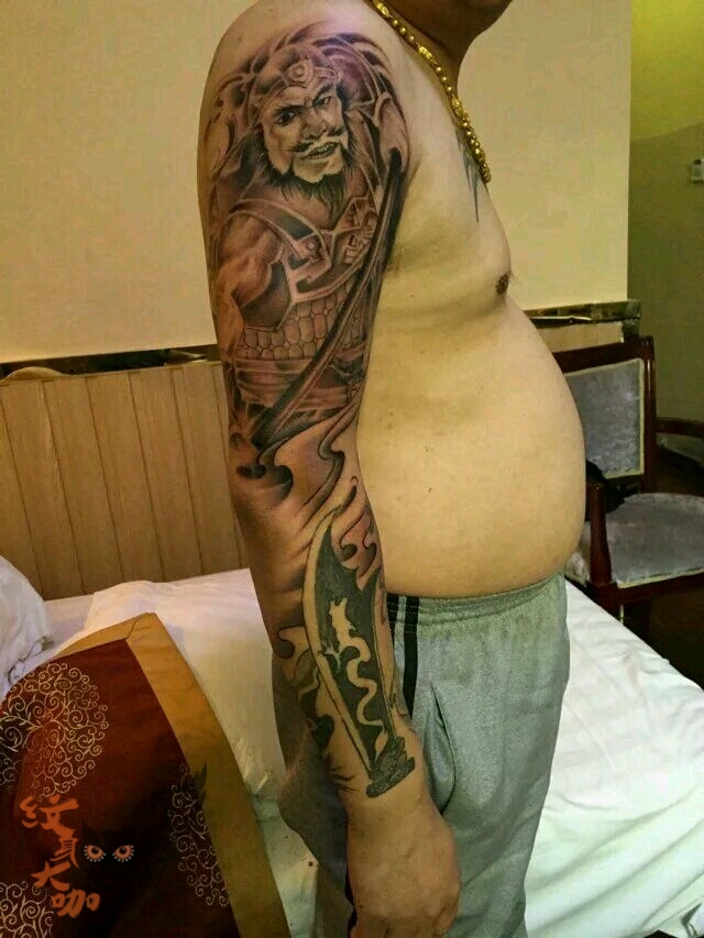 张飞_纹身图案手稿图片_王清的纹身作品集