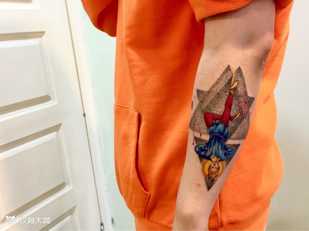 倒吊人_纹身图案手稿图片_马丁的纹身作品集