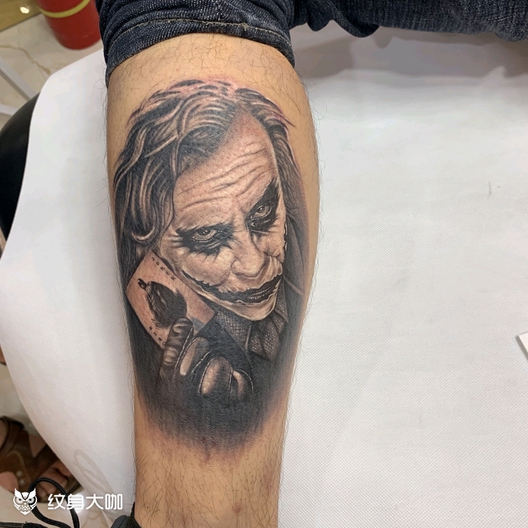 小丑希斯莱杰_纹身图案手稿图片_唐良快的纹身作品集