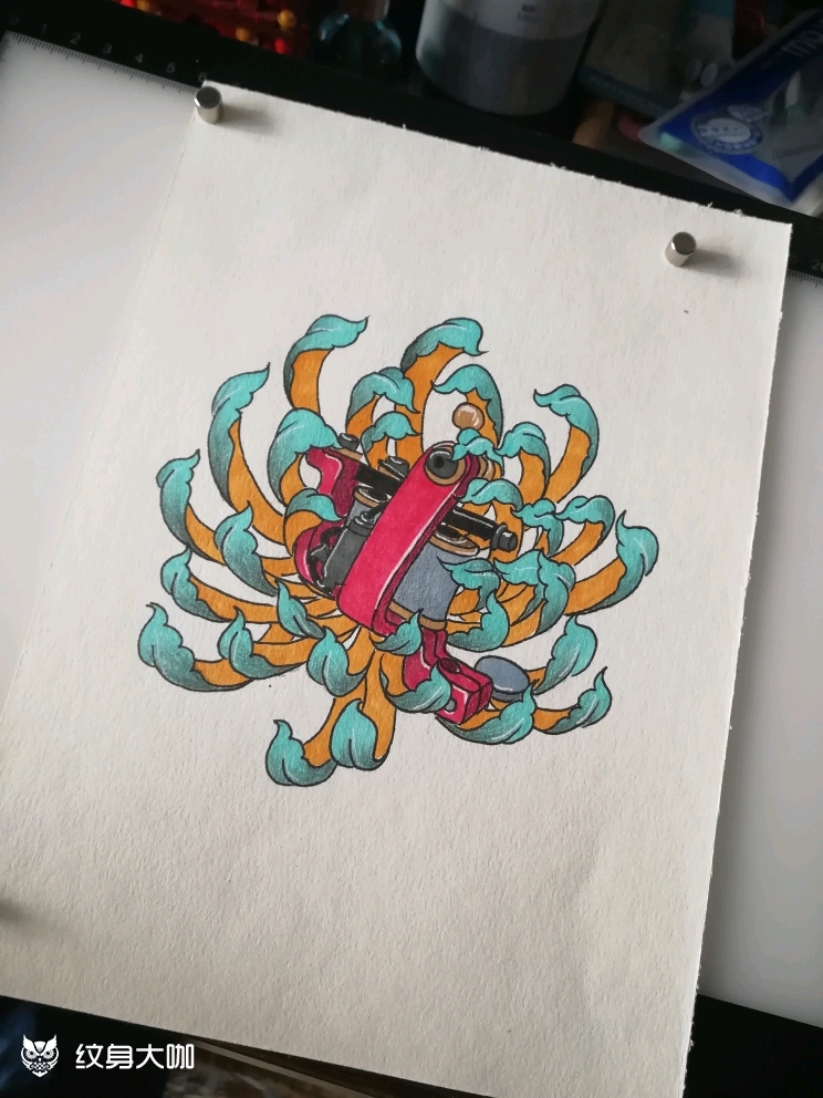 纹身机原创手稿