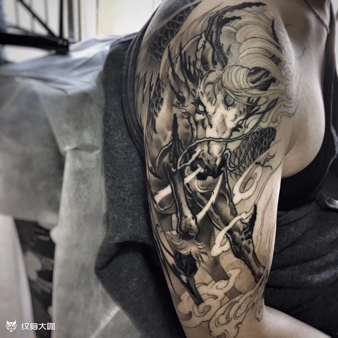 龙马_纹身图案手稿图片_小武的纹身作品集