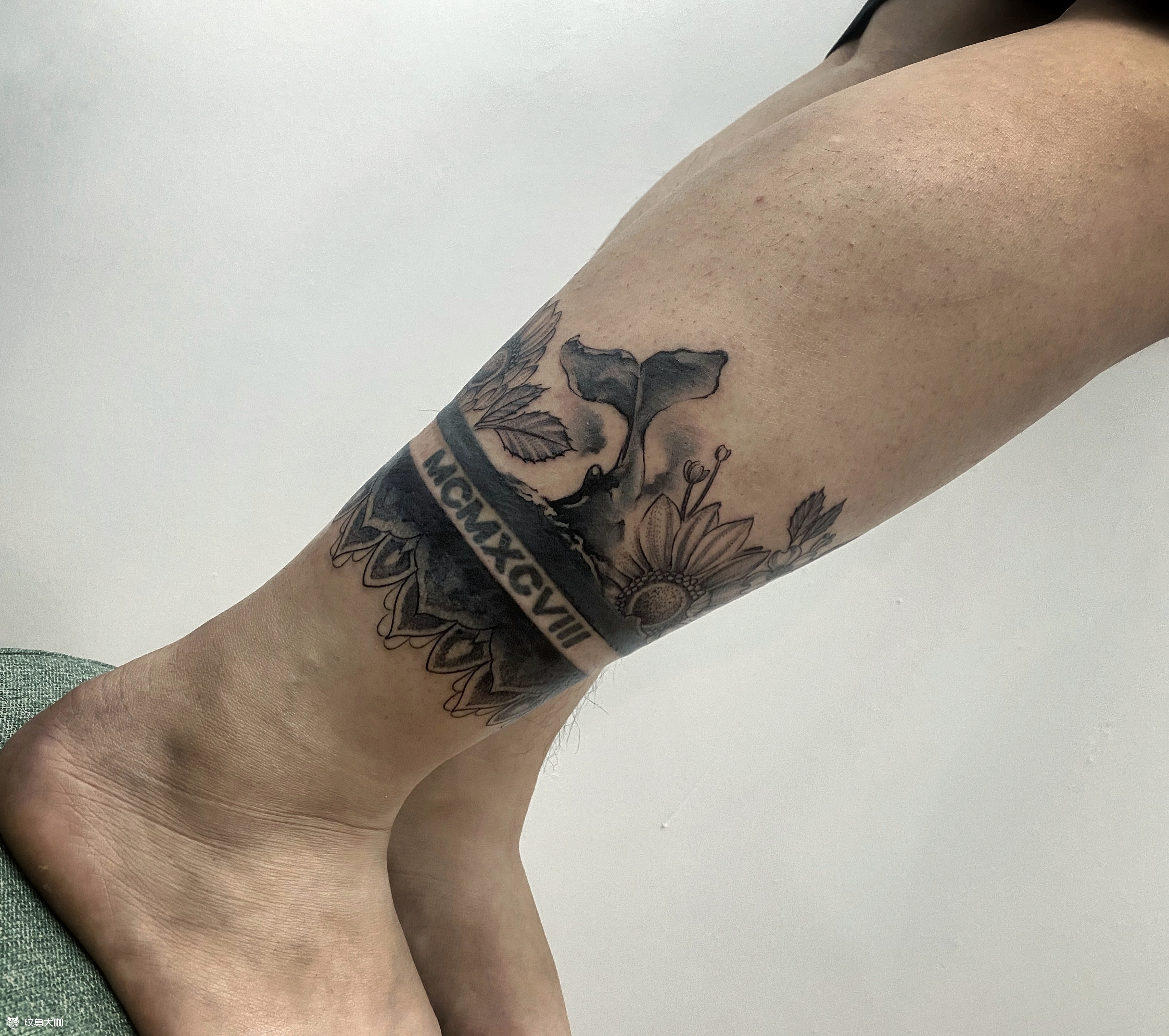 脚环修改遮盖_纹身图案手稿图片_粥粥joey的纹身作品集