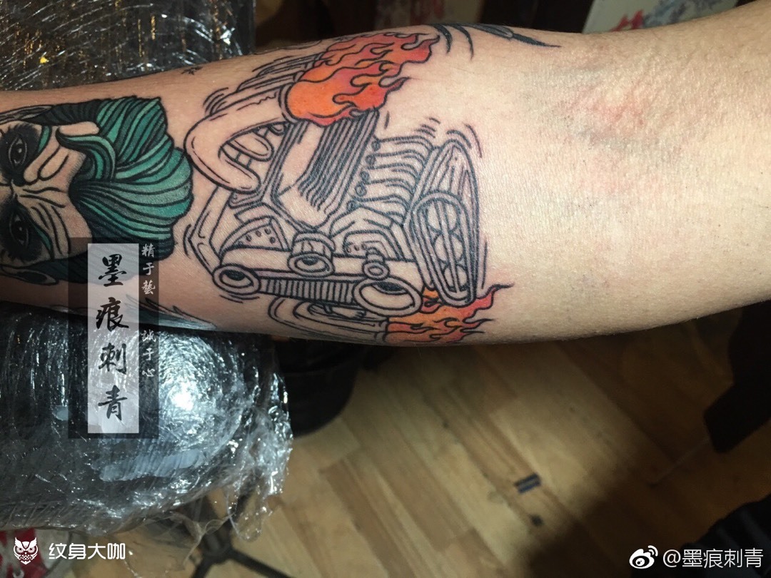 发动机_纹身图案手稿图片_墨痕的纹身作品集