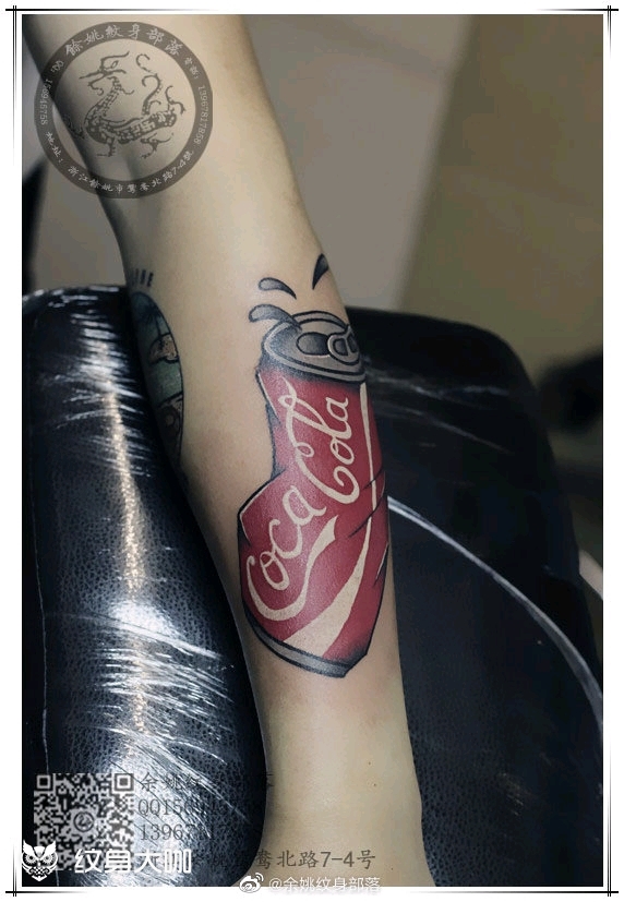 可口可乐_纹身图案手稿图片_黄赞军的纹身作品集