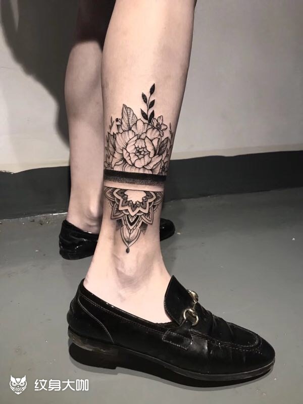 脚脖_纹身图案手稿图片_崔宝文的纹身作品集