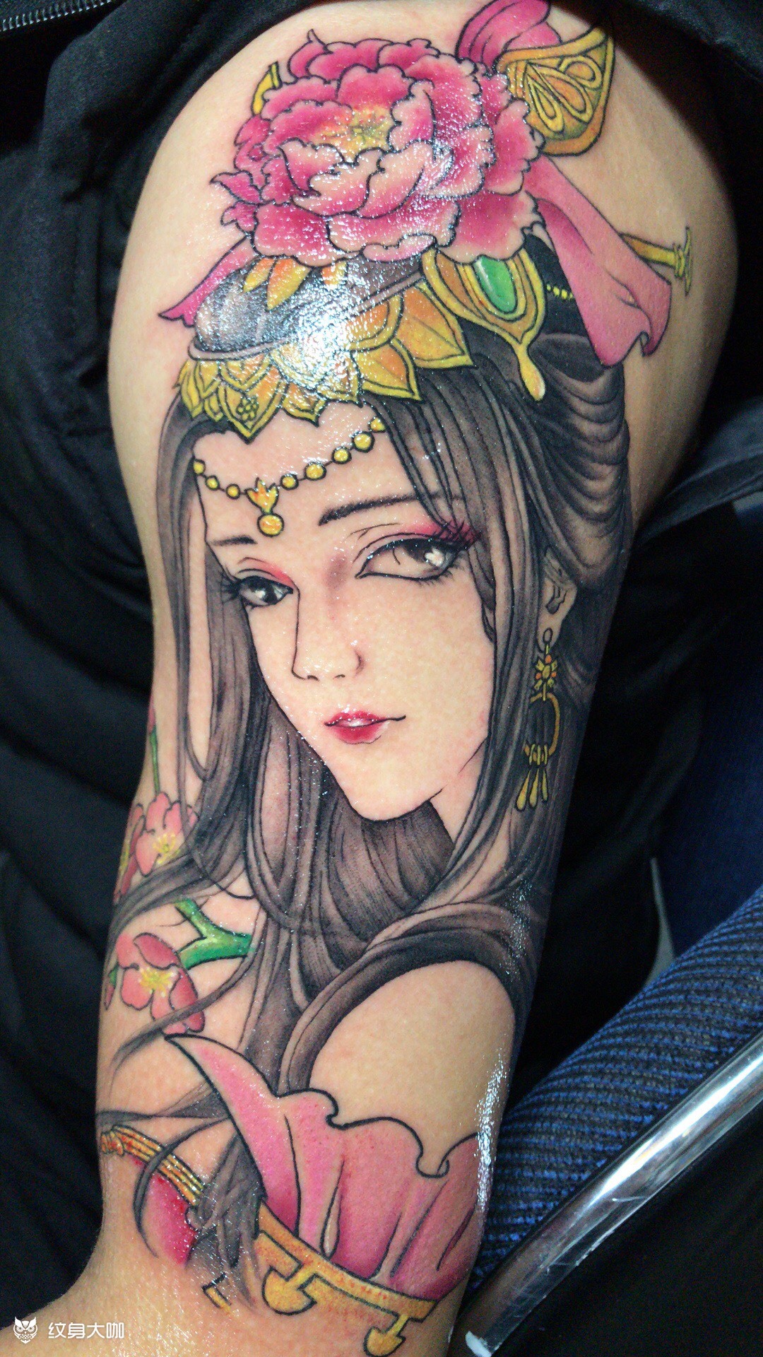 大臂艺伎_纹身图案手稿图片_影子的纹身作品集