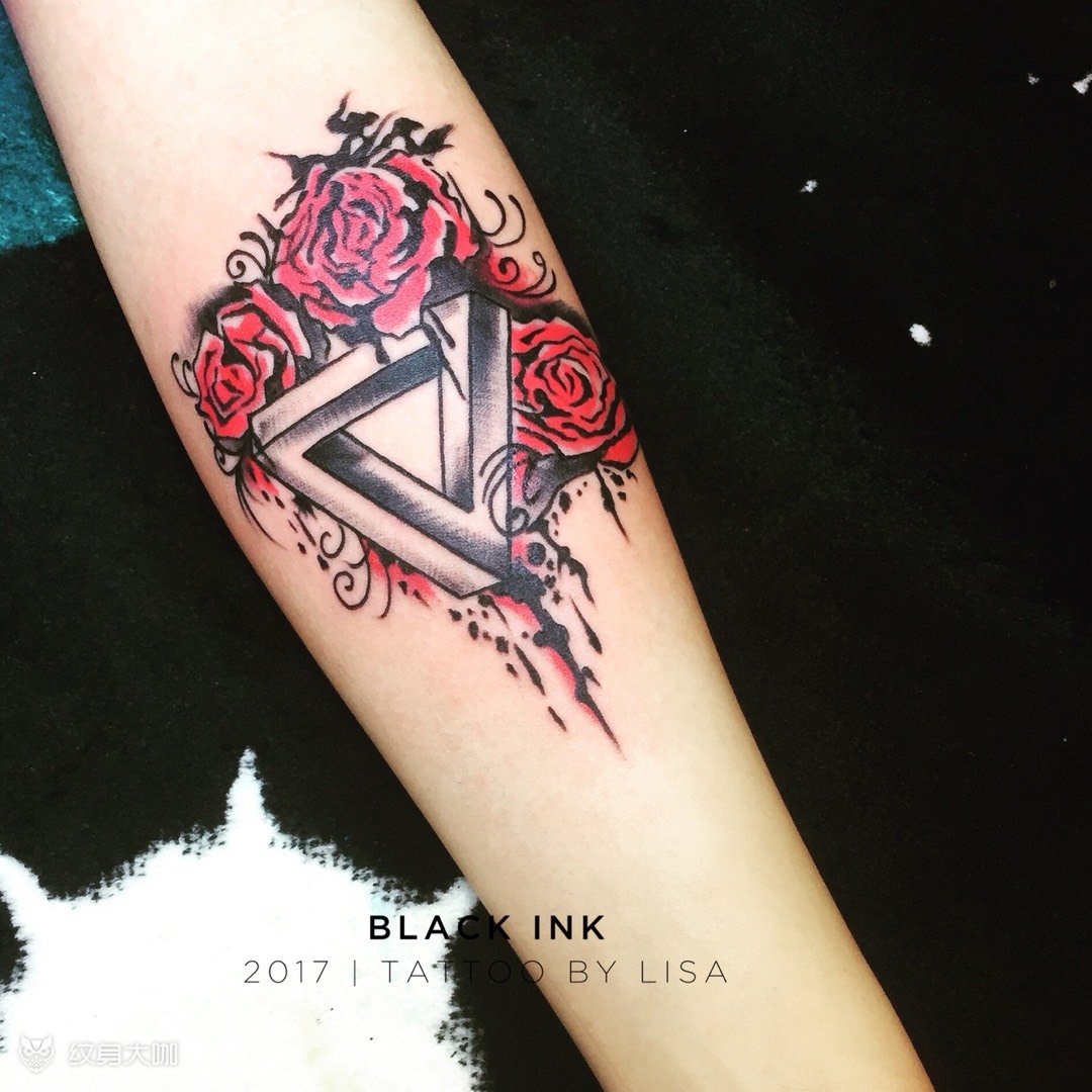 小臂内侧花_纹身图案手稿图片_祝宇倩的纹身作品集