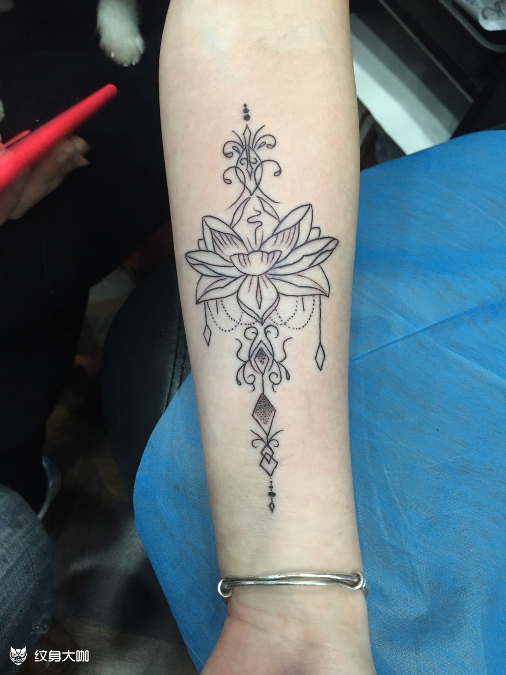 莲花_纹身图案手稿图片_老杨的纹身作品集