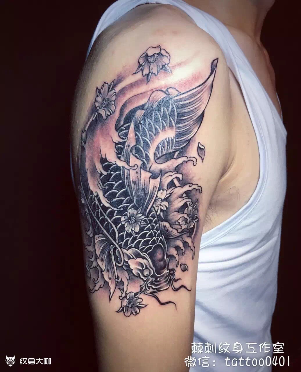 一条鱼_纹身图案手稿图片_棘刺的纹身作品集