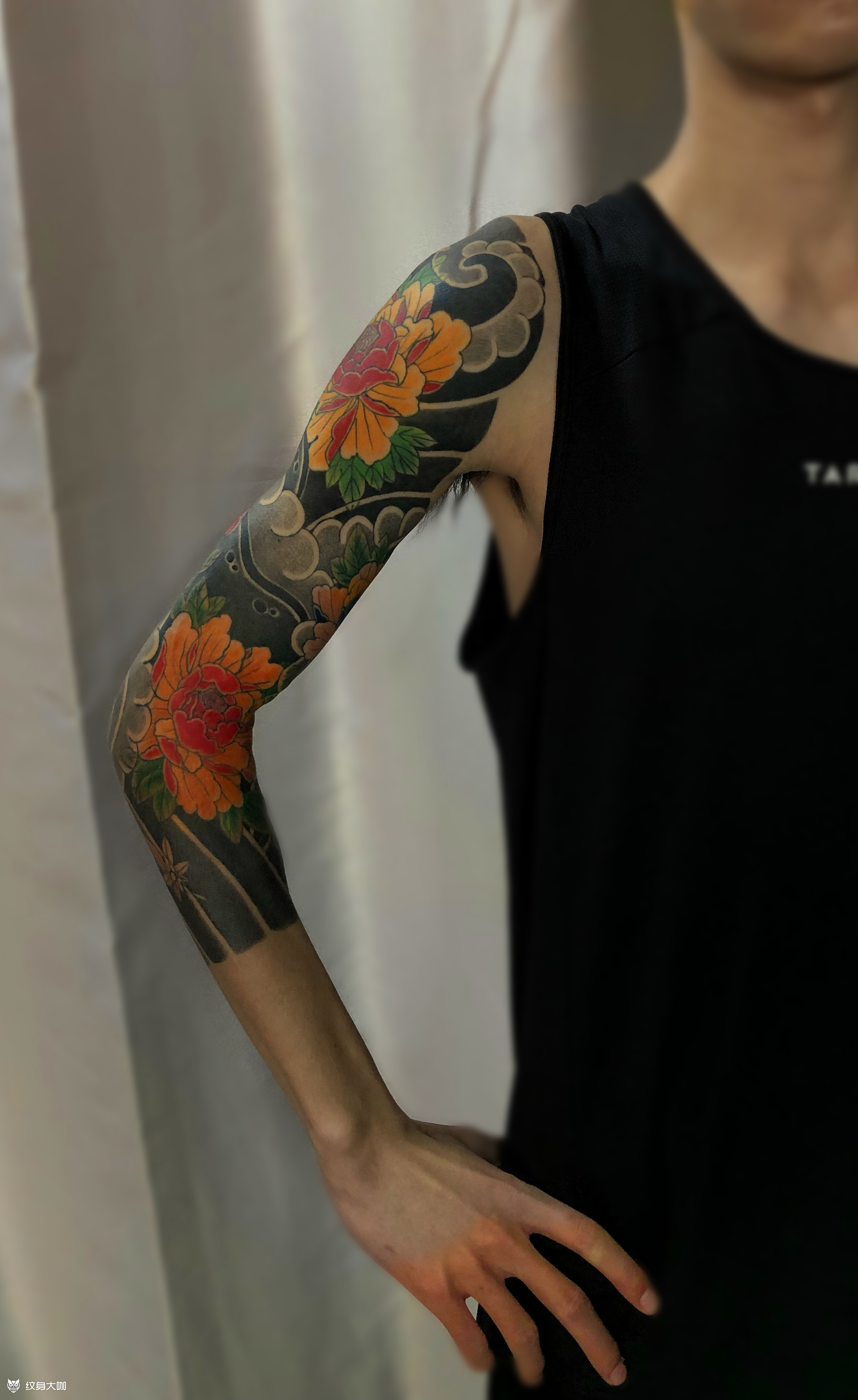 七分袖_纹身图案手稿图片_老黎的纹身作品集