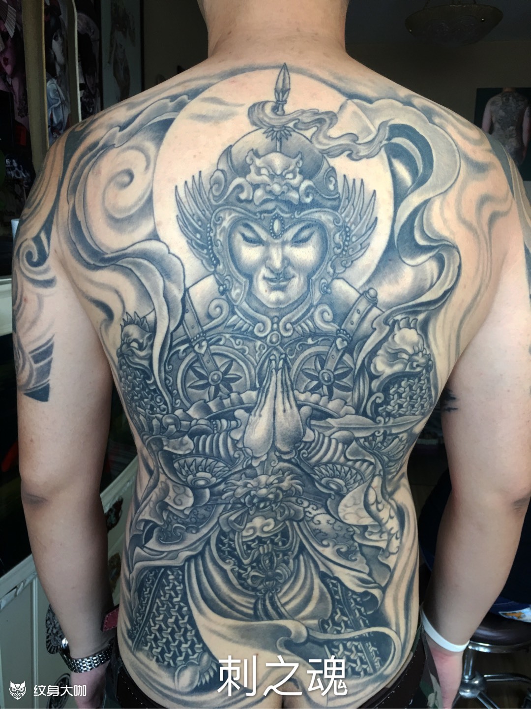 天神韦陀_纹身图案手稿图片_李月亮的纹身作品集