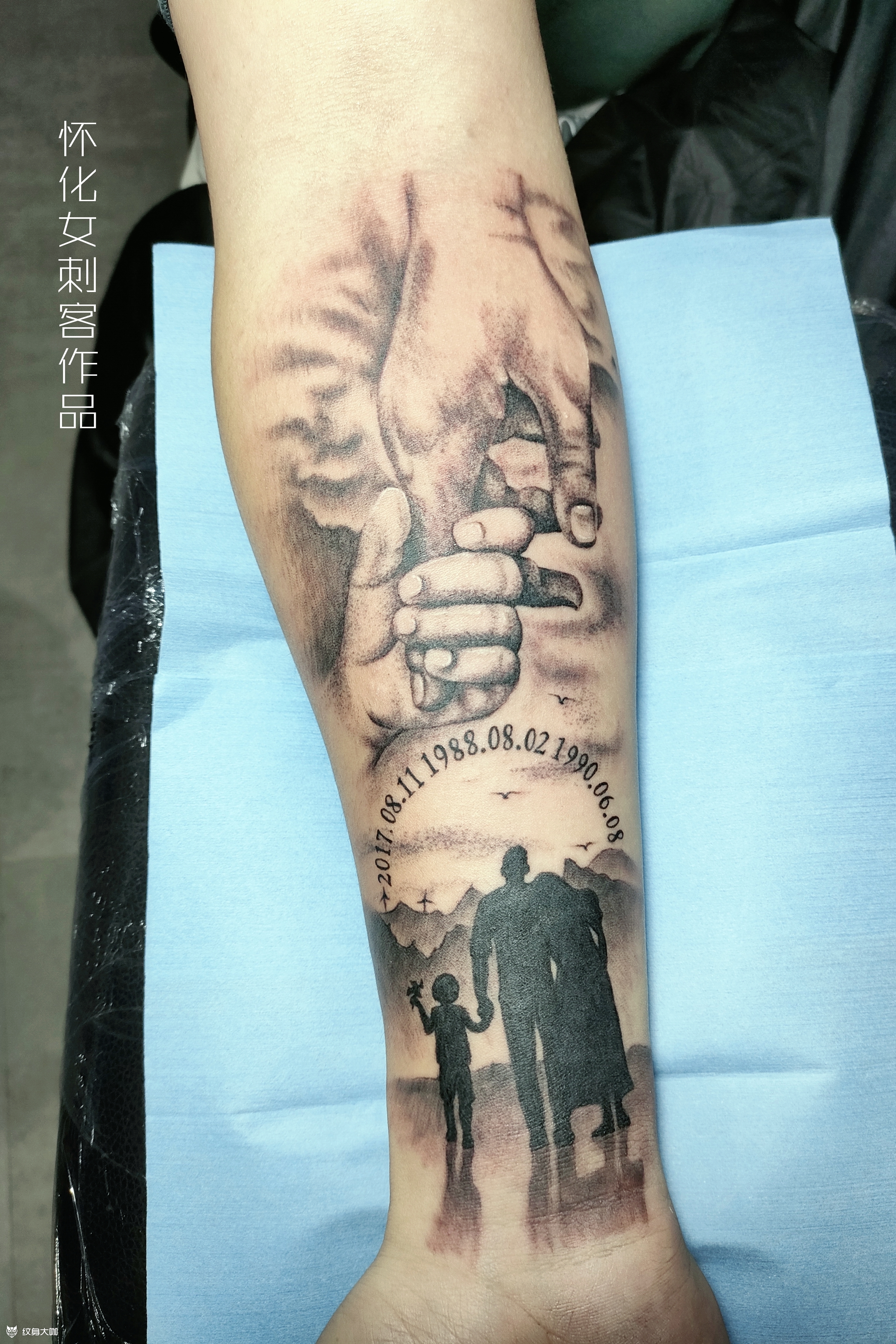 一家人_纹身图案手稿图片_阿左的纹身作品集