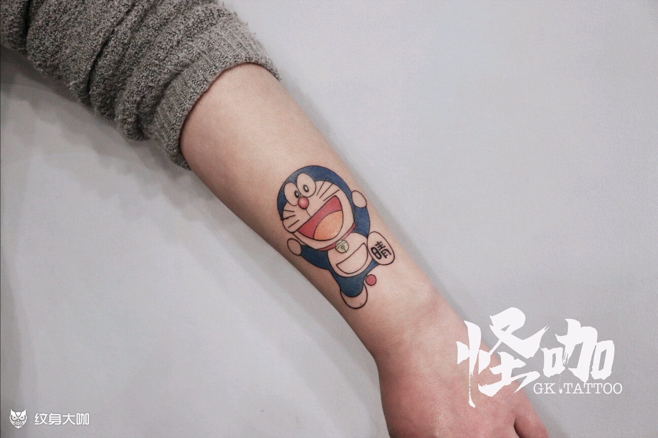 机器猫_纹身图案手稿图片_天津怪咖的纹身作品集