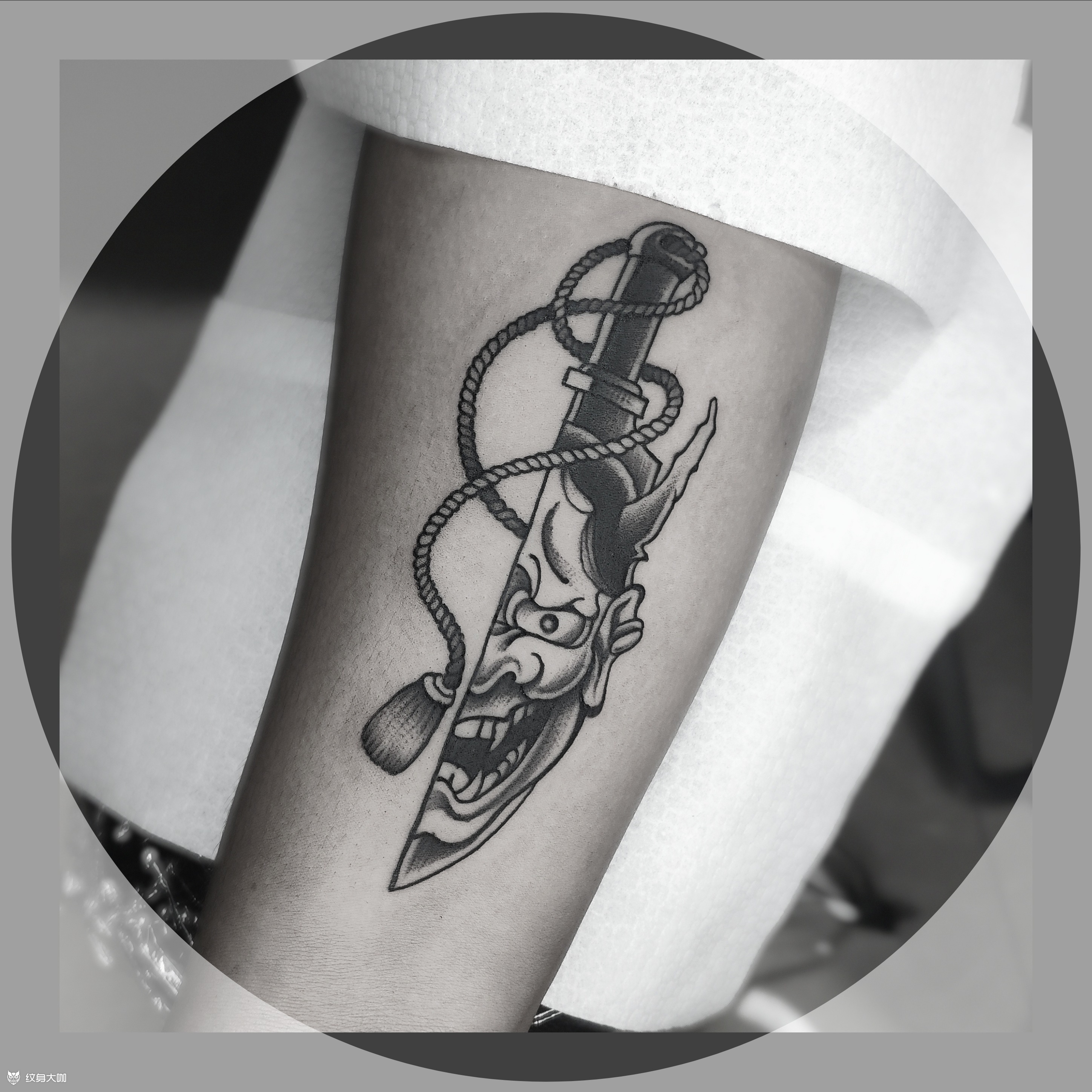 般若匕首_纹身图案手稿图片_浦江888tattoo的纹身作品集