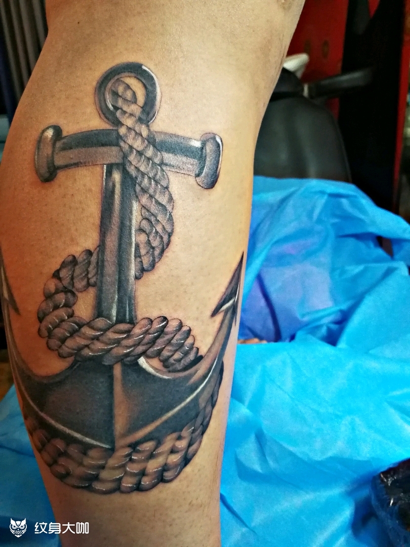 海军锚纹身图片