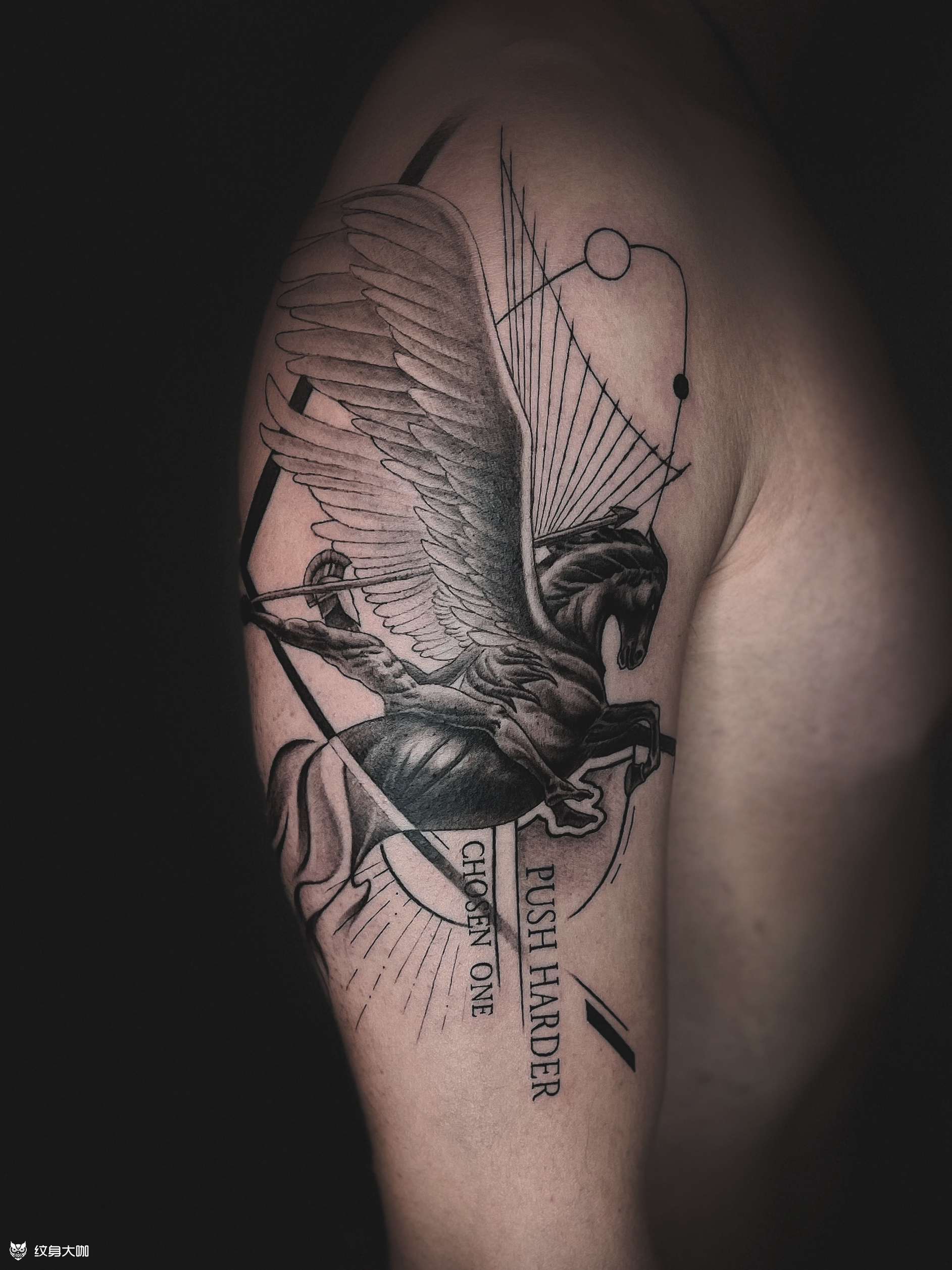 几何 战马_纹身图案手稿图片_罗世豪的纹身作品集