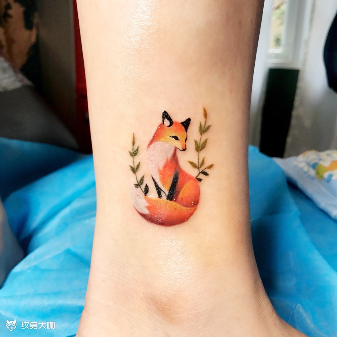 狐狸狐狸_纹身图案手稿图片_脑花丸子的纹身作品集