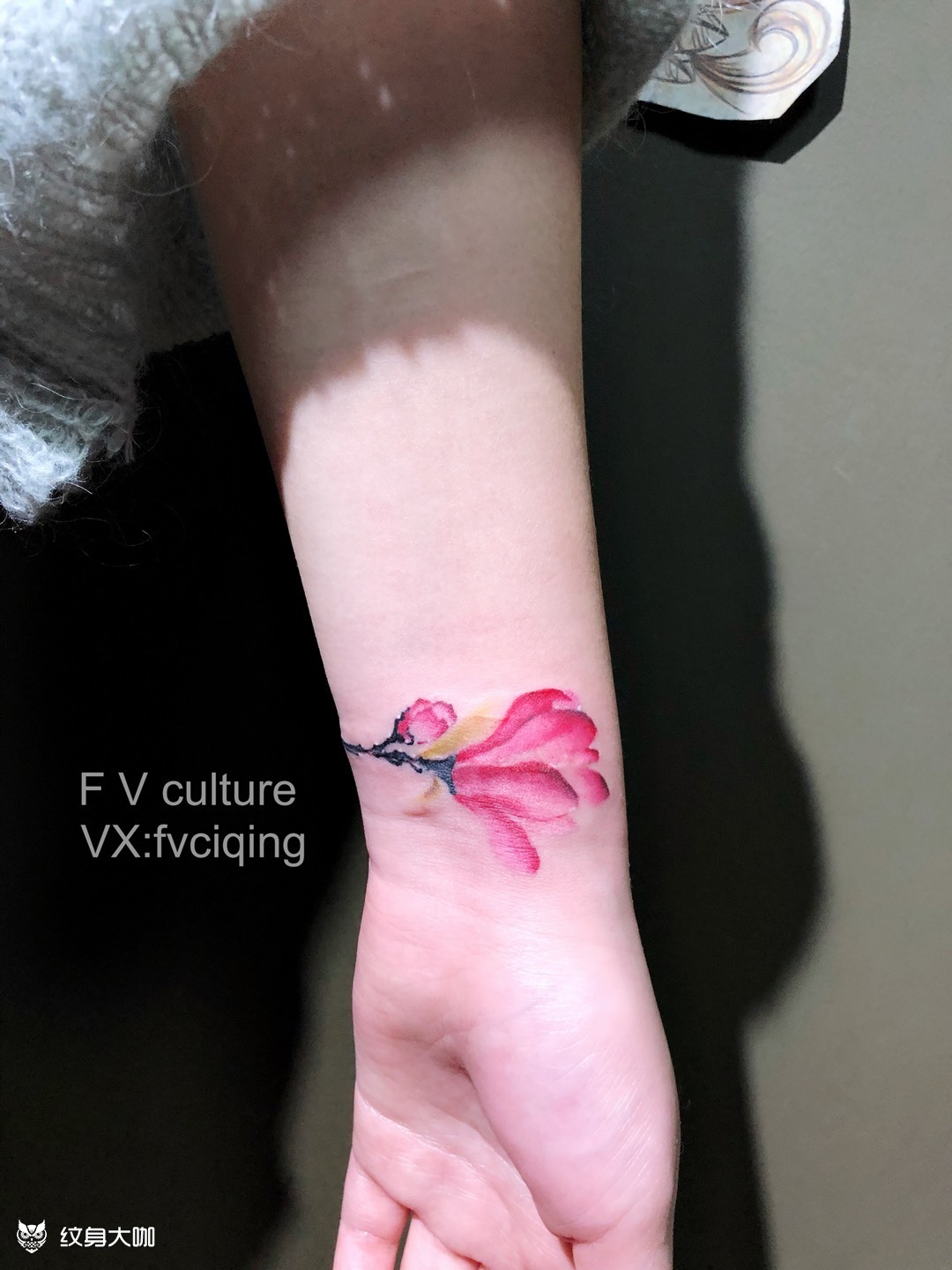 遮盖手腕疤痕_纹身图案手稿图片_梁飞的纹身作品集