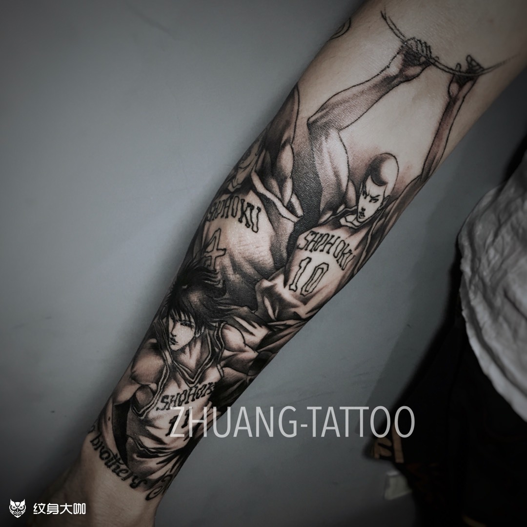 灌篮高手_纹身图案手稿图片_李壮的纹身作品集