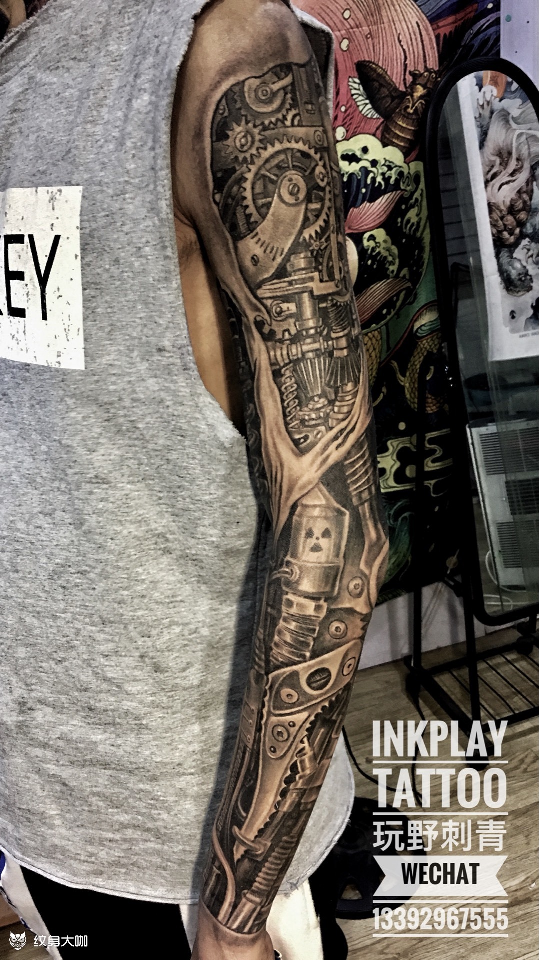 机械臂完成_纹身图案手稿图片_陈治杰的纹身作品集