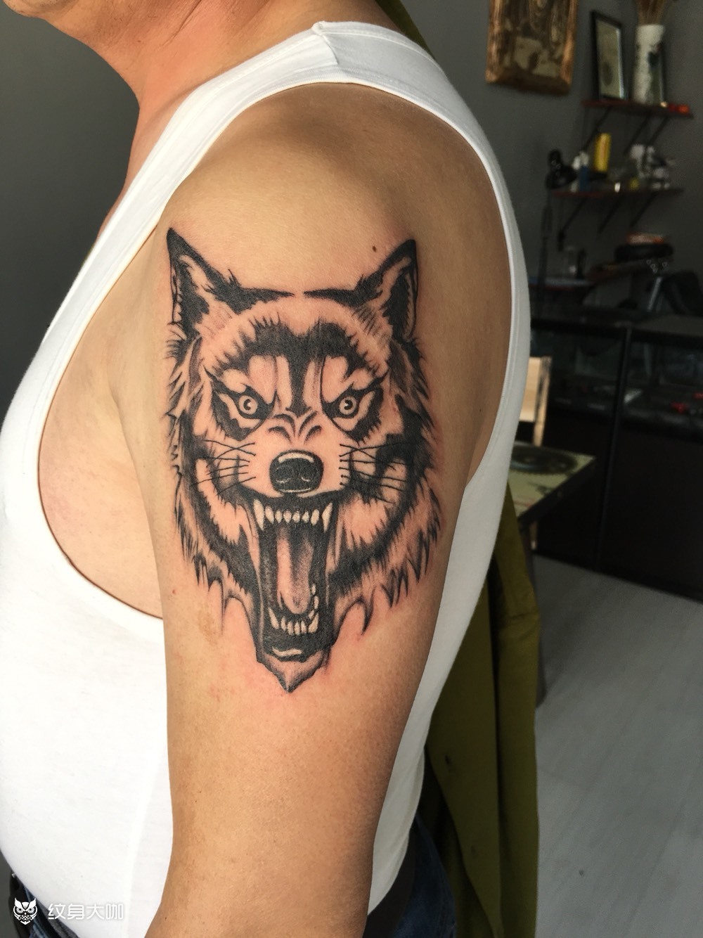 狼行天下_纹身图案手稿图片_五九的纹身作品集