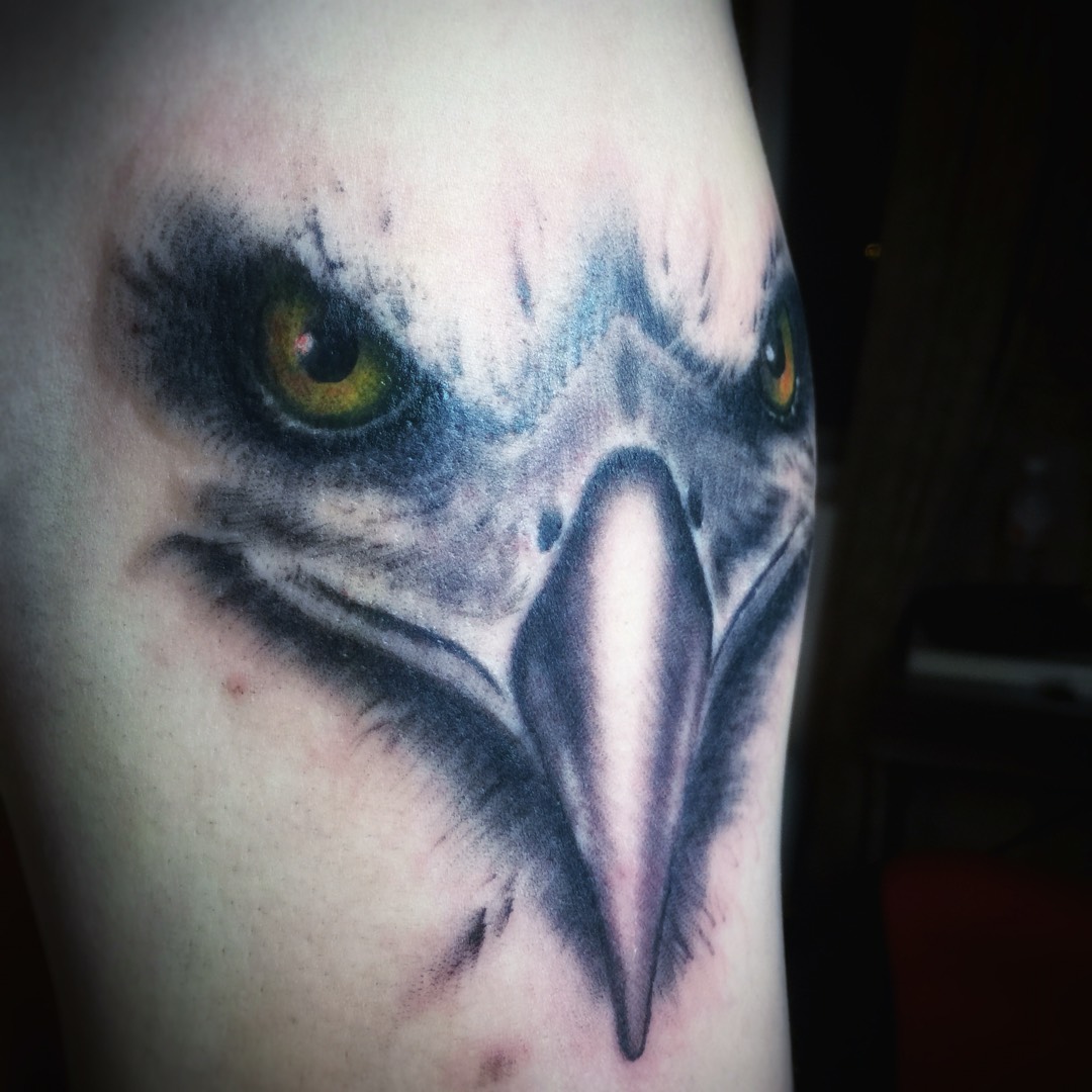 鹰眼_纹身图案手稿图片_岸界 梵94的纹身作品集