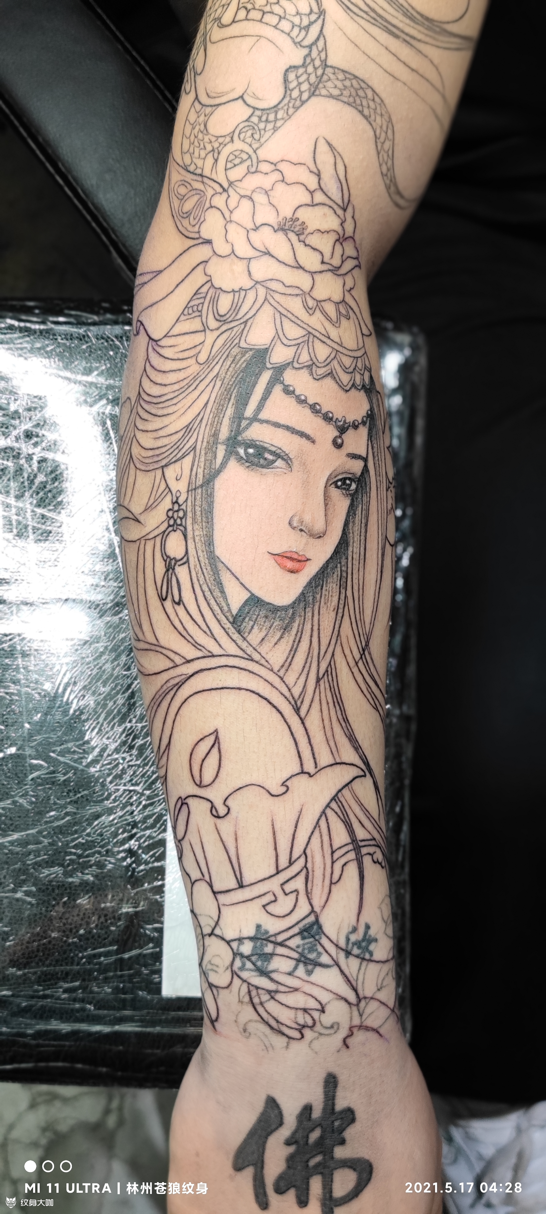 艺妓线条_纹身图案手稿图片_苍狼的纹身作品集