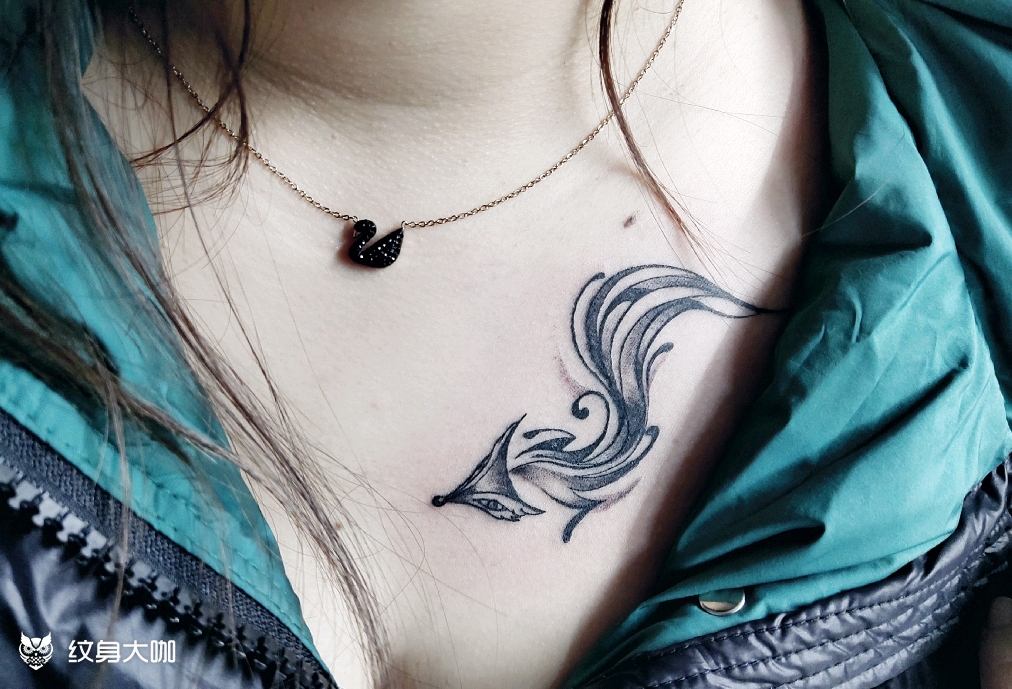 狐狸_纹身图案手稿图片_付亮的纹身作品集