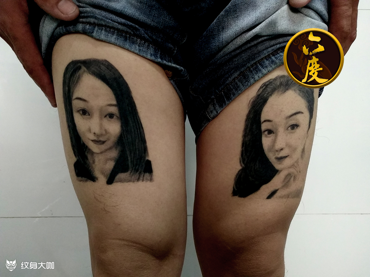 女朋友_纹身图案手稿图片_曹君宇的纹身作品集