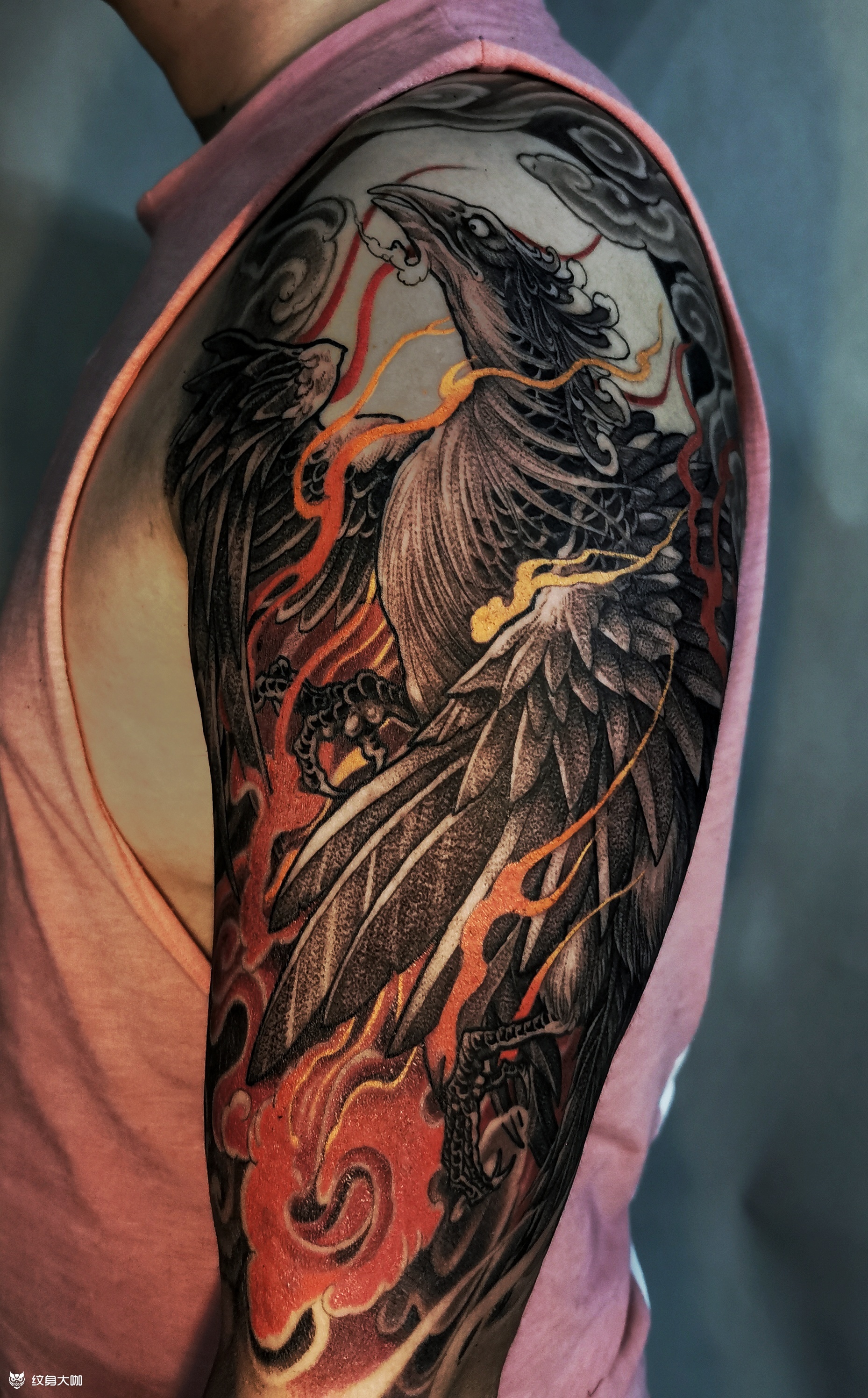 三足金乌_纹身图案手稿图片_节奏----力的纹身作品集