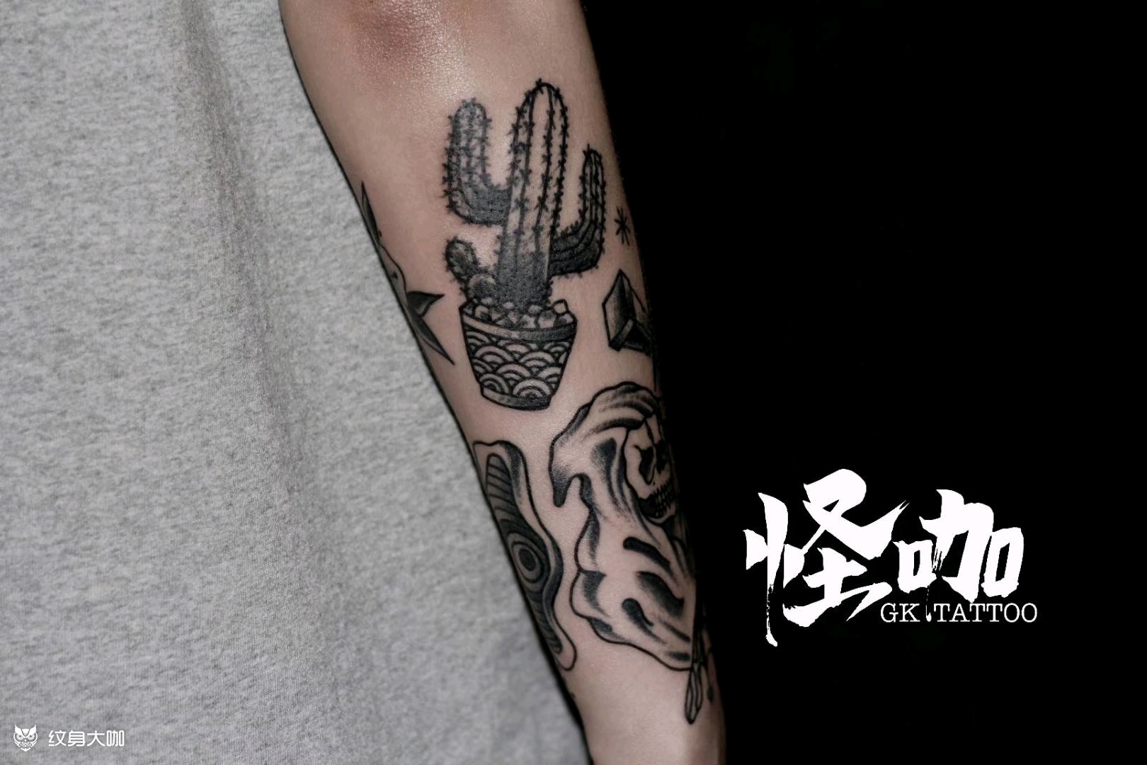 黑灰oldschool_纹身图案手稿图片_重庆怪咖 的纹身作品集