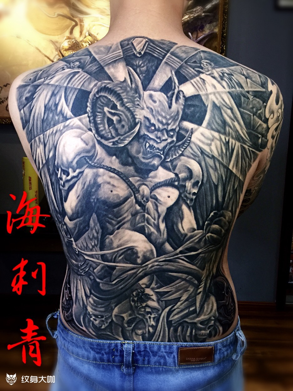 撒旦_纹身图案手稿图片_seatattoo的纹身作品集