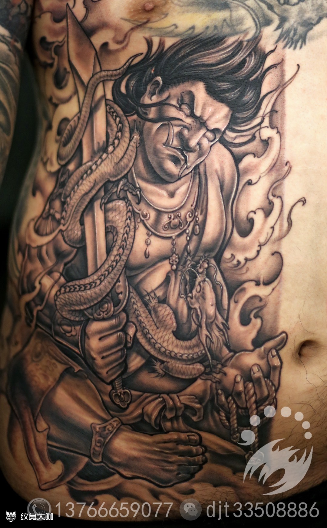 不动明王by阿开_纹身图案手稿图片_阿开的纹身作品集