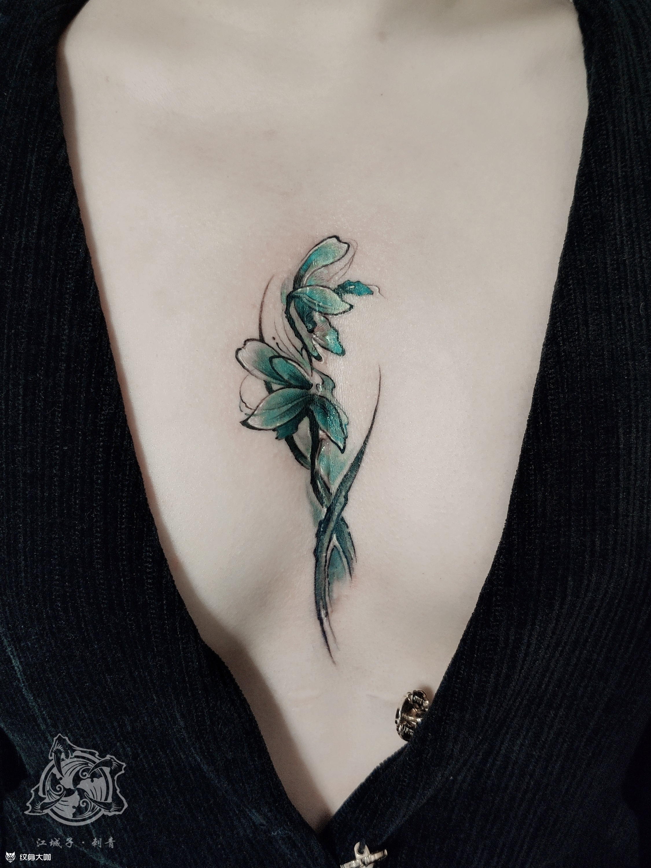 部位:胸口 手术疤痕遮盖风格_纹身吧社区 - 纹身大咖