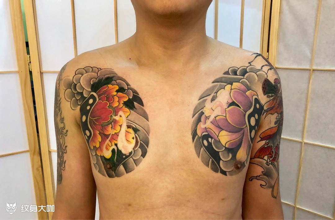 双半甲荷花牡丹