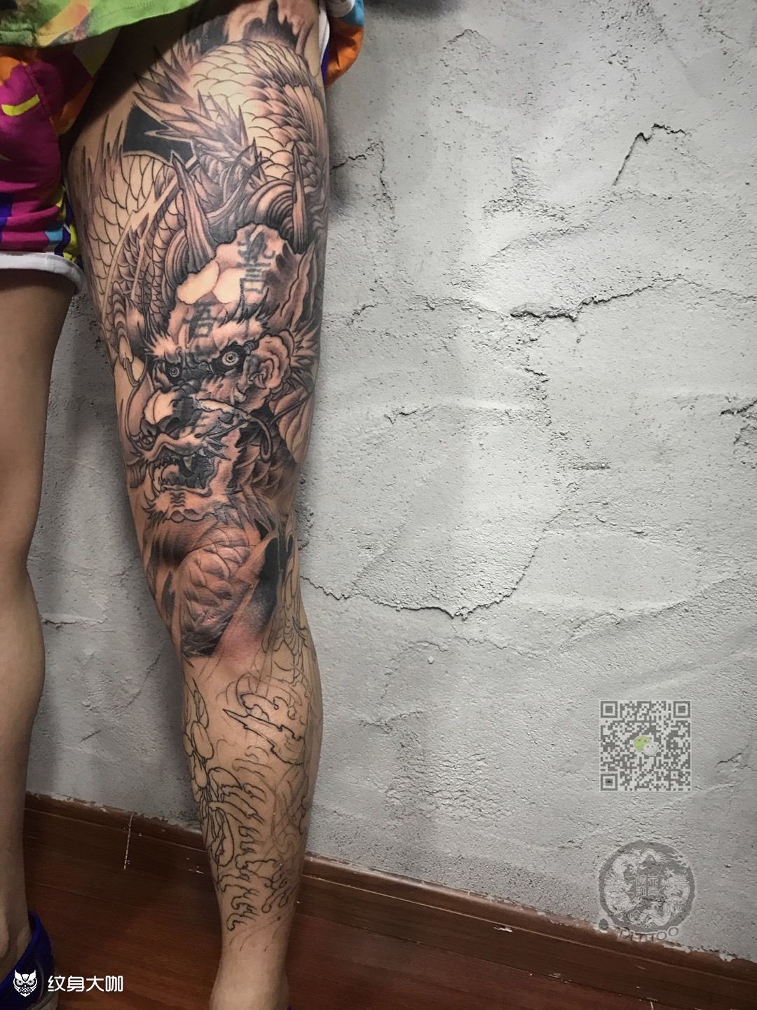 包腿.遮盖.半彩._纹身图案手稿图片_袁信子的纹身作品集