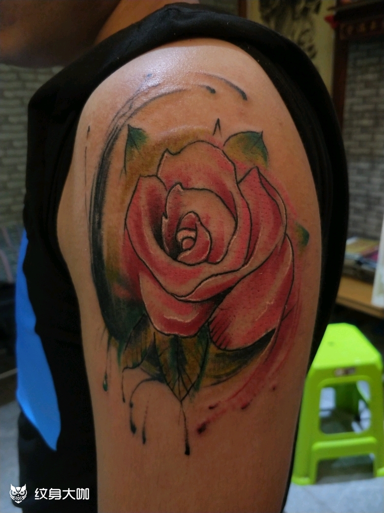 原创水彩遮盖_纹身图案手稿图片_天棒的纹身作品集