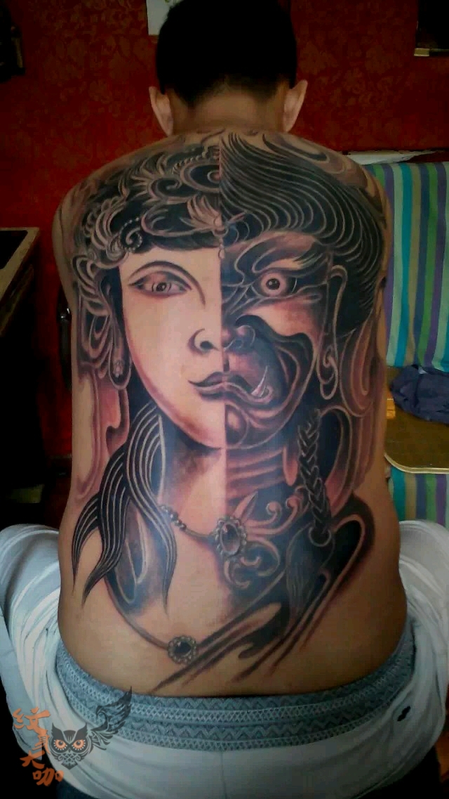 一念间_纹身图案手稿图片_彭宏伟的纹身作品集