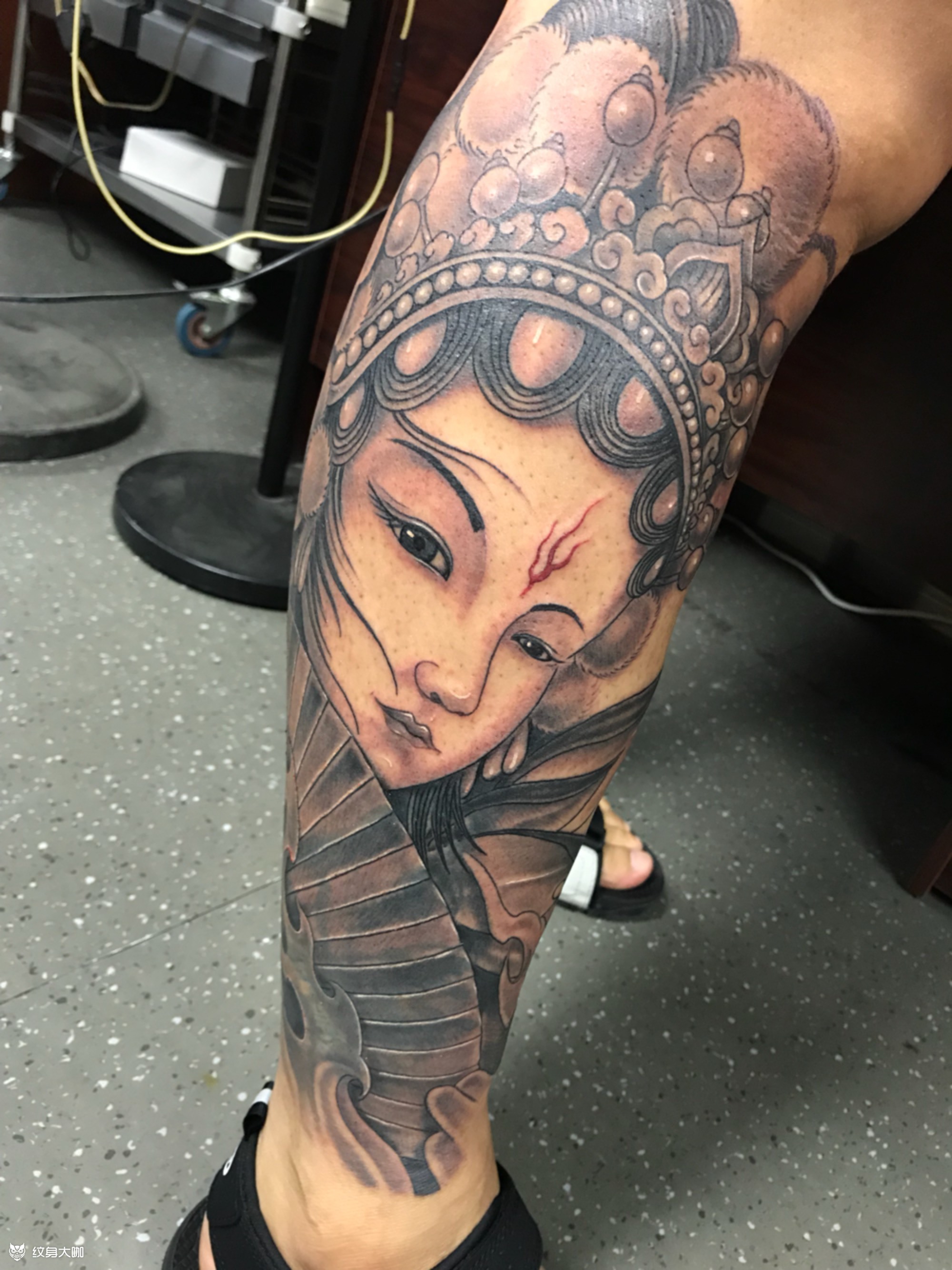 花旦_纹身图案手稿图片_何柏胜的纹身作品集